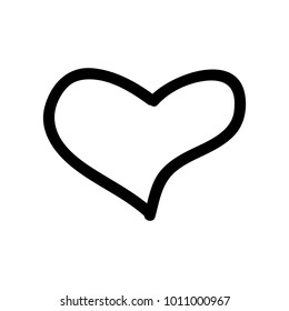 Hand drawn heart. Design element for Valentine's day.