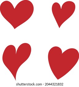 Hand drawn heart. Design elements for Valentine's day.