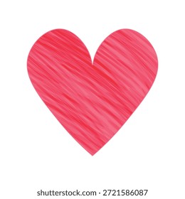 Coração puxado pela mão. Elementos de design para o dia dos namorados, casamento, aniversário. Ilustração de vetor de amor para cartazes, cartão, cartão postal. Imagem isolada decorativa.