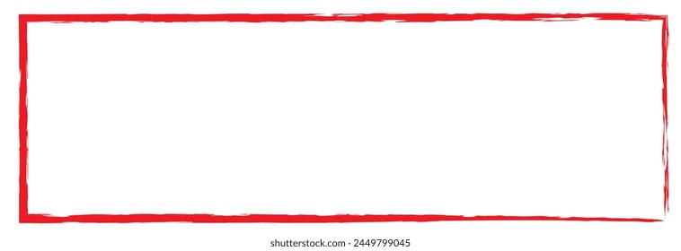 Hand drawn heart frames and stamps. Grange red brush painting isolated on white background. set of red brush painted ink stamp frames with place for your design element