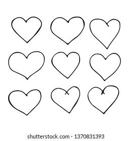 Hand drawn heart icon