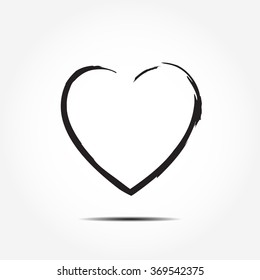 Hand drawn heart icon