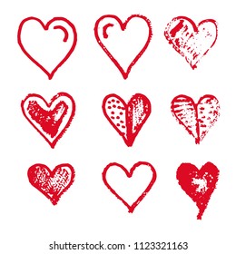 Hand drawn heart icon design