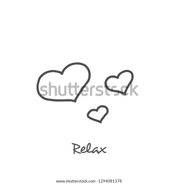 Hand drawn heart icon isolated on white\
background. Vector\
illustration