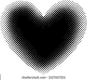 Hand drawn of Heart icon , love halftone style, vector illustration
