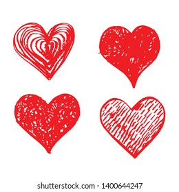 Hand drawn heart icon sign