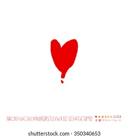 Hand drawn heart illustration - vector