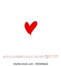 Hand drawn heart illustration - vector