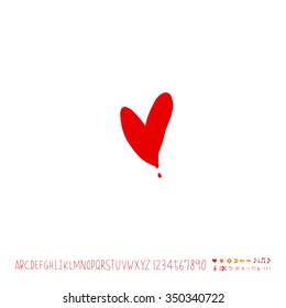 Hand drawn heart illustration - vector
