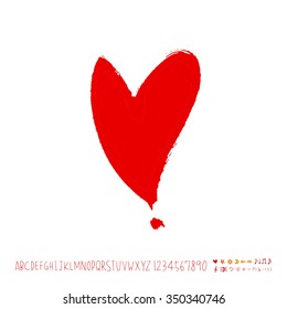 Hand drawn heart illustration - vector