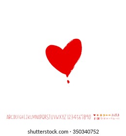 Hand drawn heart illustration - vector