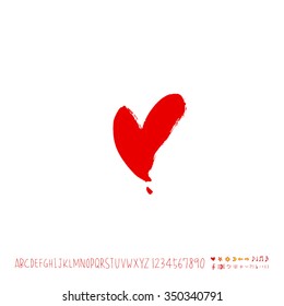 Hand drawn heart illustration - vector
