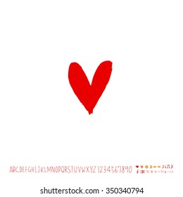 Hand drawn heart illustration - vector