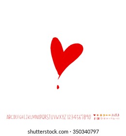 Hand drawn heart illustration - vector