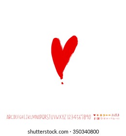 Hand drawn heart illustration - vector