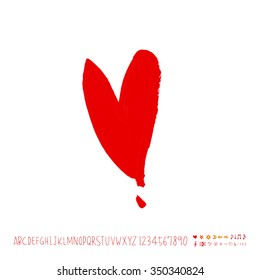Hand drawn heart illustration - vector
