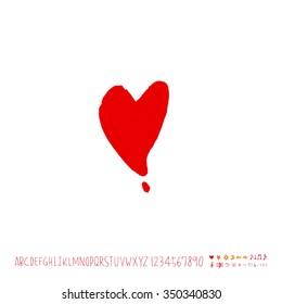 Hand drawn heart illustration - vector