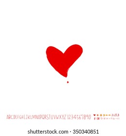 Hand drawn heart illustration - vector