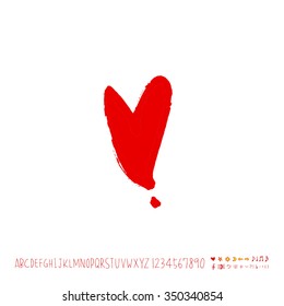Hand drawn heart illustration - vector