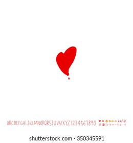 Hand drawn heart illustration - vector
