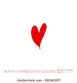 Hand drawn heart illustration - vector