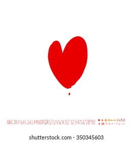 Hand drawn heart illustration - vector