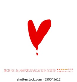 Hand drawn heart illustration - vector