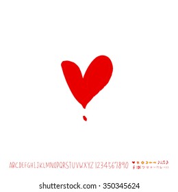 Hand drawn heart illustration - vector