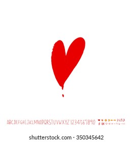 Hand drawn heart illustration - vector