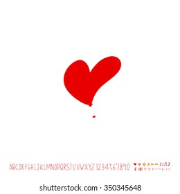 Hand drawn heart illustration - vector