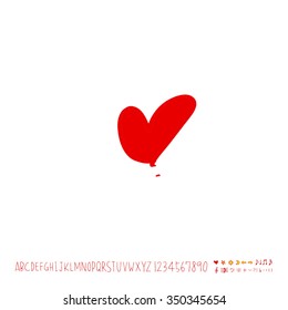 Hand drawn heart illustration - vector