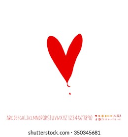 Hand drawn heart illustration - vector