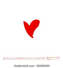 Hand drawn heart illustration - vector
