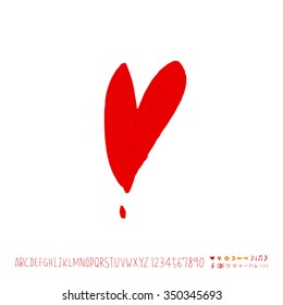 Hand drawn heart illustration - vector
