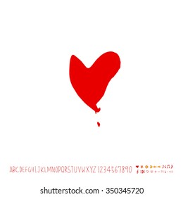 Hand drawn heart illustration - vector