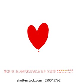 Hand drawn heart illustration - vector