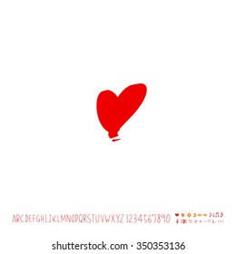 Hand drawn heart illustration - vector