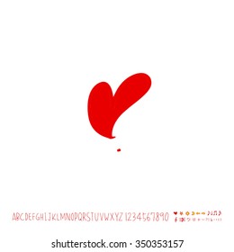 Hand drawn heart illustration - vector