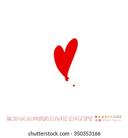 Hand drawn heart illustration - vector