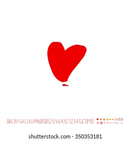 Hand drawn heart illustration - vector