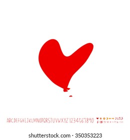 Hand drawn heart illustration - vector