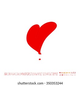 Hand drawn heart illustration - vector