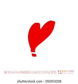 Hand drawn heart illustration - vector