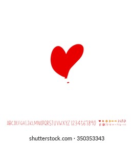 Hand drawn heart illustration - vector