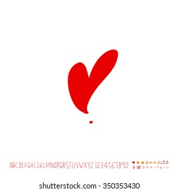 Hand drawn heart illustration - vector