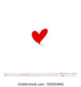 Hand drawn heart illustration - vector