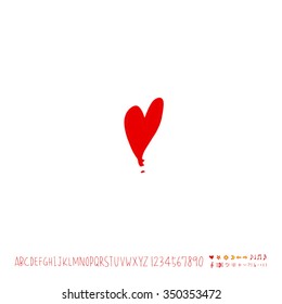 Hand drawn heart illustration - vector