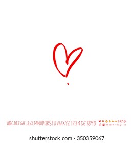 Hand drawn heart illustration - vector