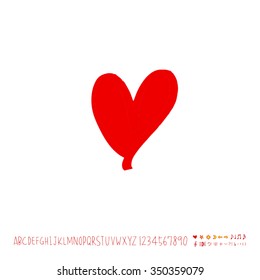 Hand drawn heart illustration - vector