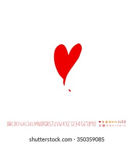 Hand drawn heart illustration - vector